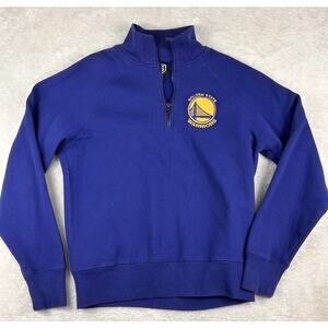 Golden State Warriors 1/4 Zip Pullover Men’s Sz Small Blue OTS Basketball NBA